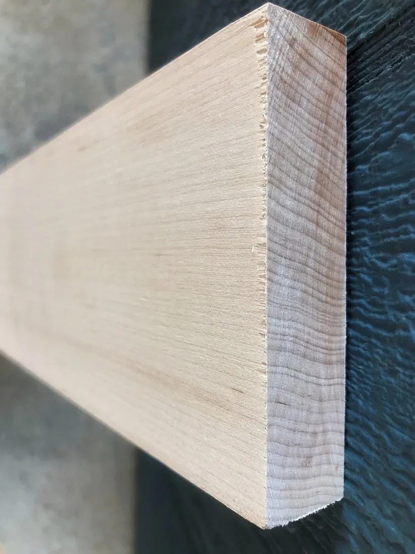 Hard maple · a quarter-sawn wood blank